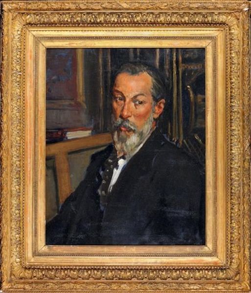 Portrait De Felicien Cacan Oil Painting by Jacques-Emile Blanche