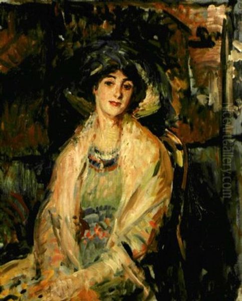 Le Portrait De La Karsavina (study) Oil Painting by Jacques-Emile Blanche