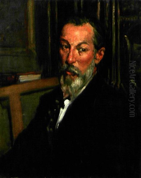 Portrait Presume De Felicien Cacan Oil Painting by Jacques-Emile Blanche