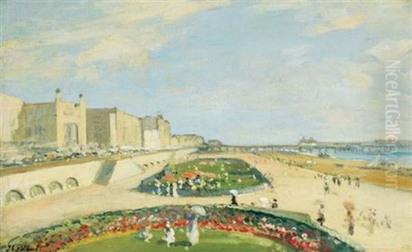 La Plage De Brighton Oil Painting by Jacques-Emile Blanche