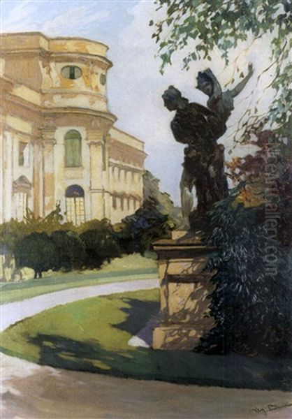 Palais Und Park Schwarzenberg Oil Painting by Jacques-Emile Blanche