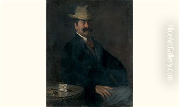 Portrait D'homme Oil Painting by Jacques-Emile Blanche