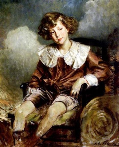 Le Fils D'albert De Mun Oil Painting by Jacques-Emile Blanche