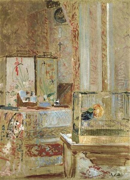 Interieur Japonais Oil Painting by Jacques-Emile Blanche