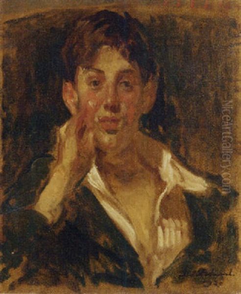 A Young Man Oil Painting by Jacques-Emile Blanche