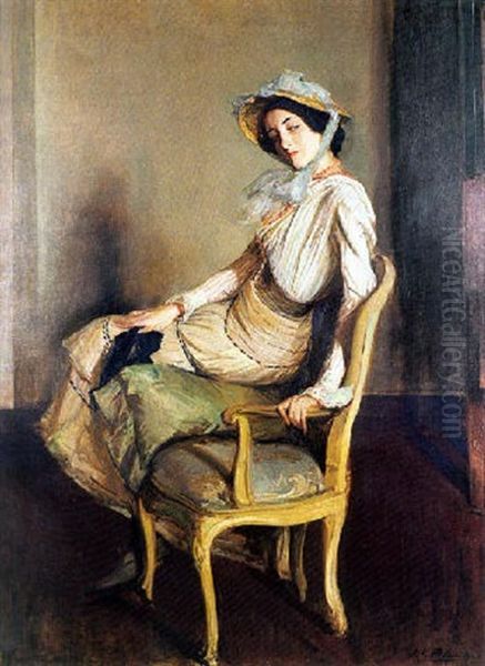 Desiree Manfred Oil Painting by Jacques-Emile Blanche