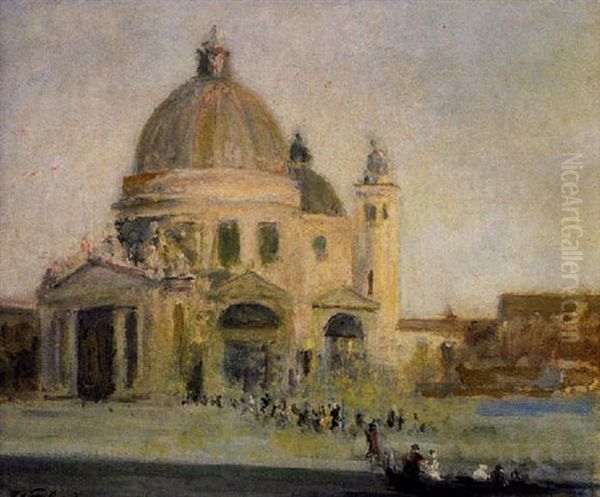 La Salute, Venise Oil Painting by Jacques-Emile Blanche