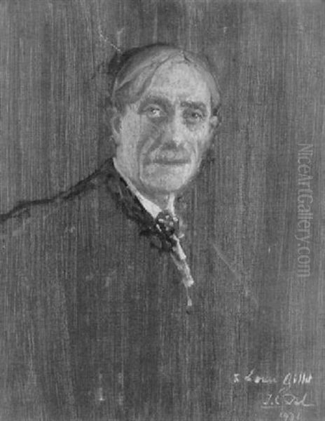 Portrait De Paul Valery Oil Painting by Jacques-Emile Blanche