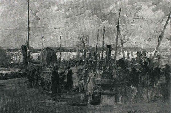 Scene De Port by Jacques-Emile Blanche