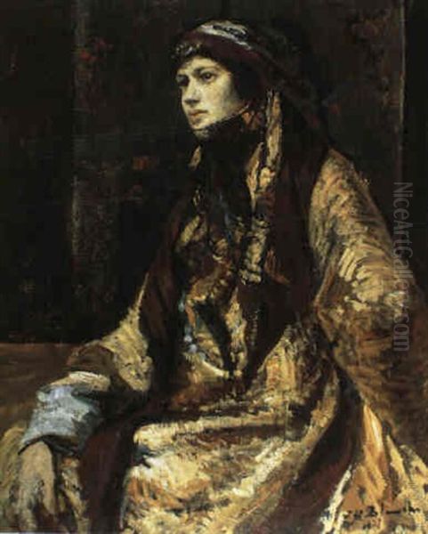 Danseuse Algerienne Oil Painting by Jacques-Emile Blanche