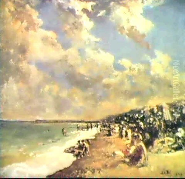 La Plage De Dieppe, Ciel D'orage by Jacques-Emile Blanche