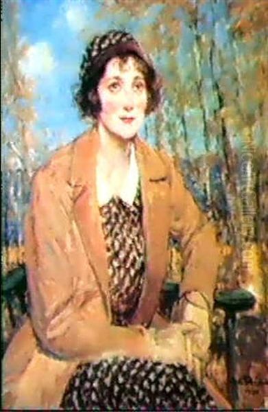 Portrait Presume D'yvonne Printemps Oil Painting by Jacques-Emile Blanche