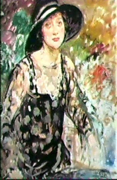 Portrait De Yvonne Printemps Oil Painting by Jacques-Emile Blanche