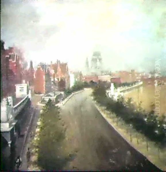 Vue De Londres Oil Painting by Jacques-Emile Blanche