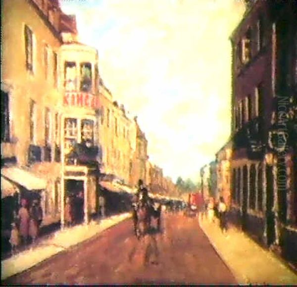 Vue De Dorchester, High Street Oil Painting by Jacques-Emile Blanche