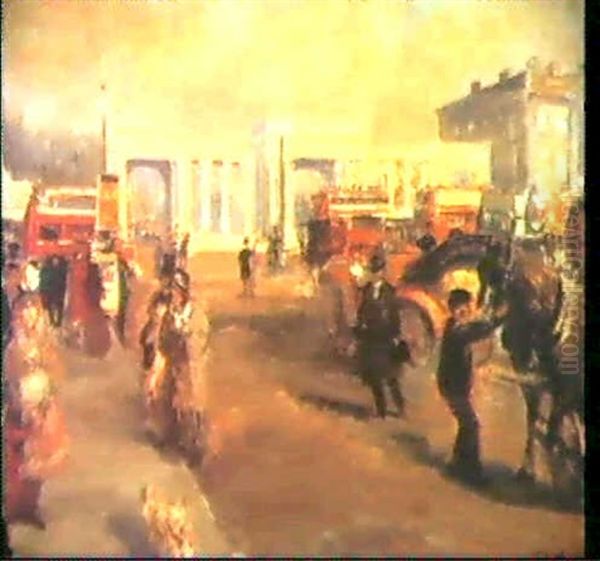 Hyde Park Corner Oil Painting by Jacques-Emile Blanche