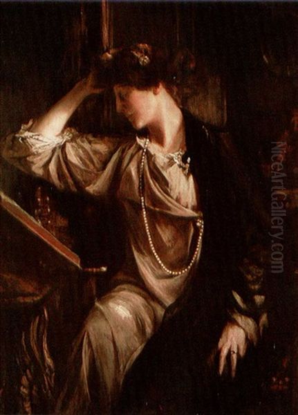 Portrait Of Violet Duchess Of Ruthland Oil Painting by Jacques-Emile Blanche