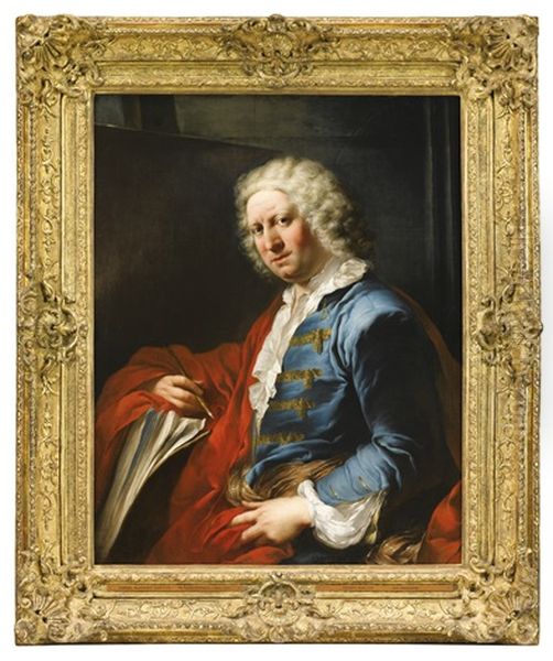 Portrait Of The Artist Giovanni Paolo Panini (1691-1765) Oil Painting by Louis Gabriel Blanchet