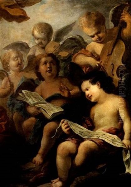 Le Concert De Putti Oil Painting by Louis Gabriel Blanchet