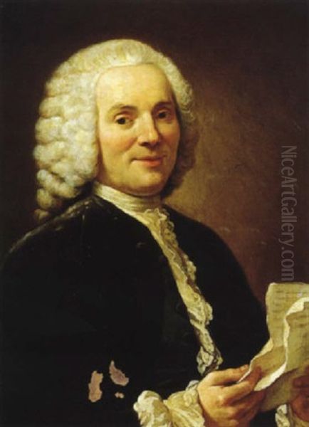 Portrait De Jean-jacques Rousseau (?) Oil Painting by Louis Gabriel Blanchet