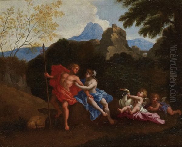 Adonis Quittant Venus Pour La Chasse Oil Painting by Thomas Blanchet