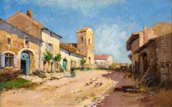 Calle De Pueblo Oil Painting by Jose Blanco Coris