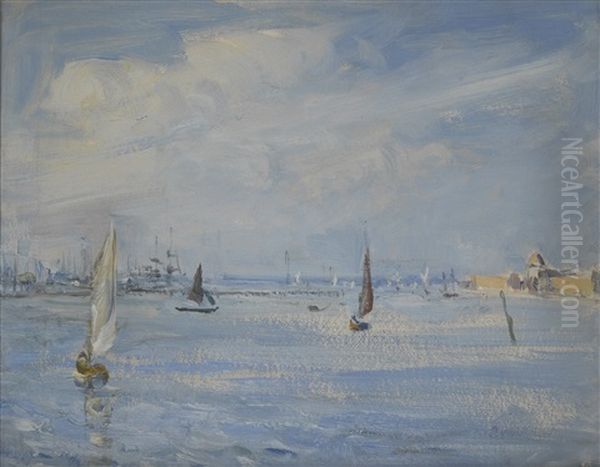 Southampton Water Oil Painting by Emily Beatrice Bland