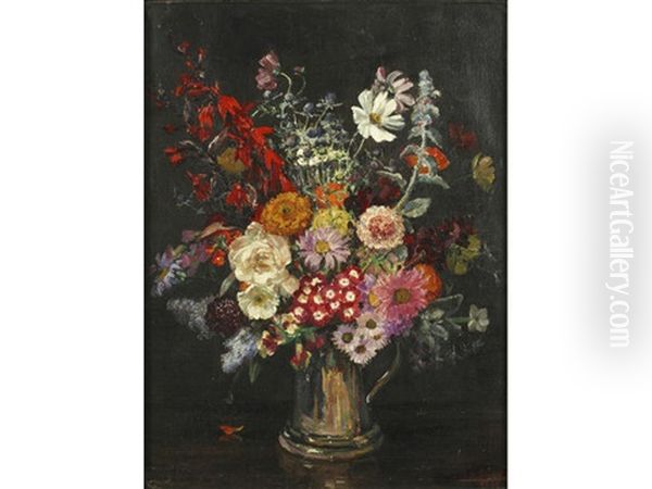 Flowerpiece Oil Painting by Emily Beatrice Bland