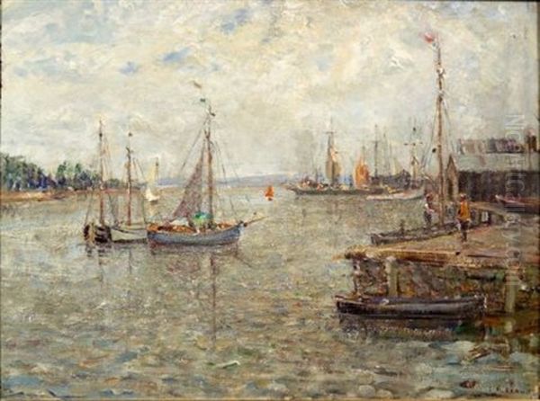 Porchester Harbor Oil Painting by Emily Beatrice Bland