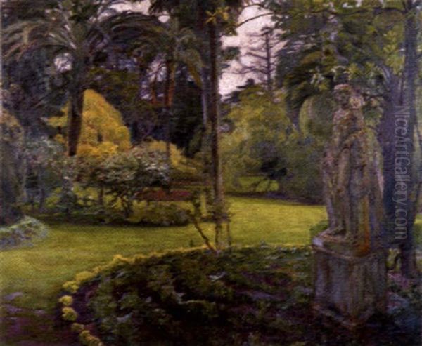 Parque De La Quinta De Carlos Castro (prado) Oil Painting by Pedro Blanes Viale