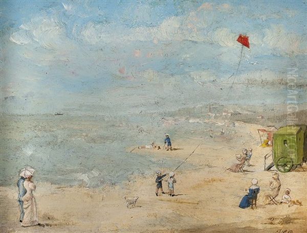 Playa Trouville Oil Painting by Juan Luis Blanes