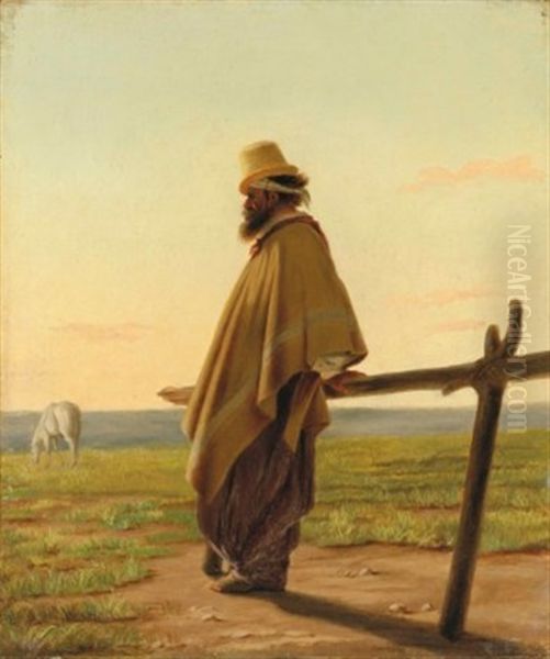 A Gaucho, At Dawn Oil Painting by Juan Manuel Blanes