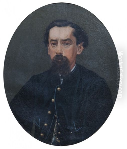 Coronel Pantaleon Perez Oil Painting by Juan Manuel Blanes