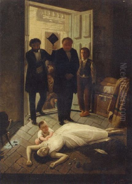 An Episode Of The Yellow Fever In Buenos Aires Oil Painting by Juan Manuel Blanes