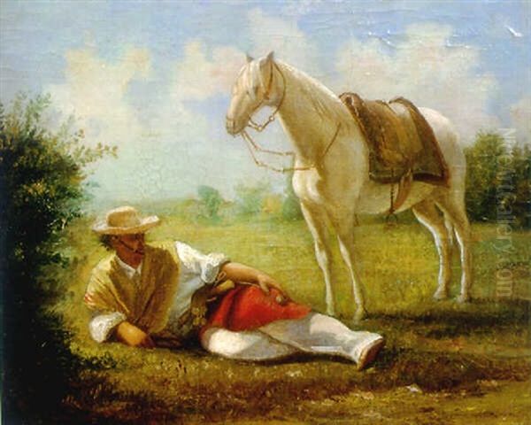 Gaucho En Descanso Oil Painting by Juan Manuel Blanes