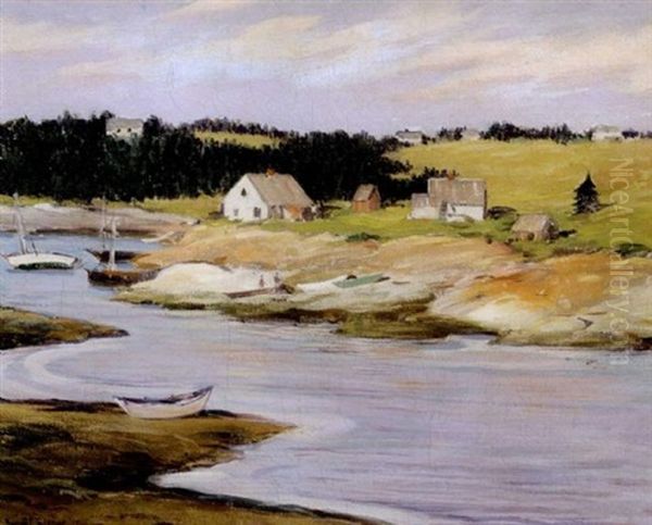 Gotts Island, Maine (from Little Gotts Island) Oil Painting by Dwight Blaney