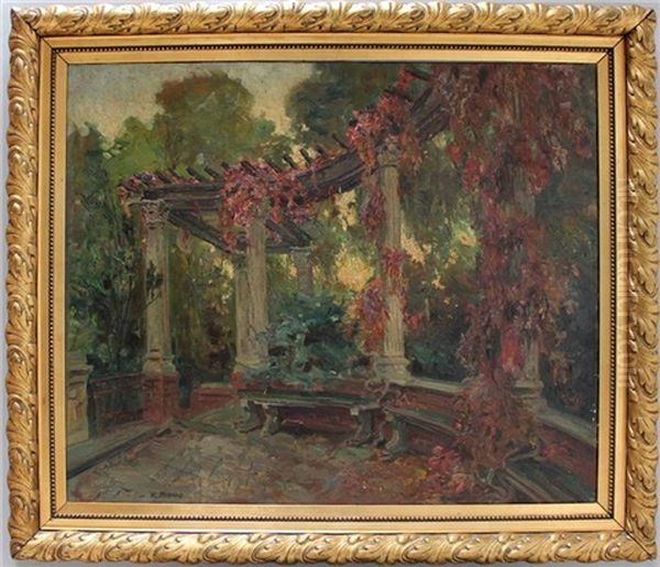 Verwilderte Kolonnade In Berlin (?) Oil Painting by Wilhelm Blanke