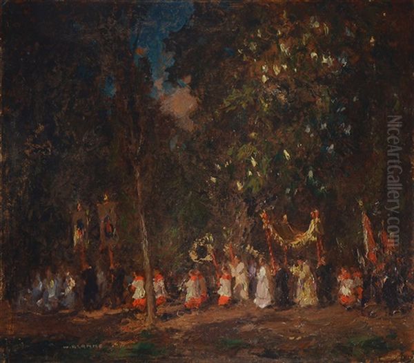 Procesion Oil Painting by Wilhelm Blanke