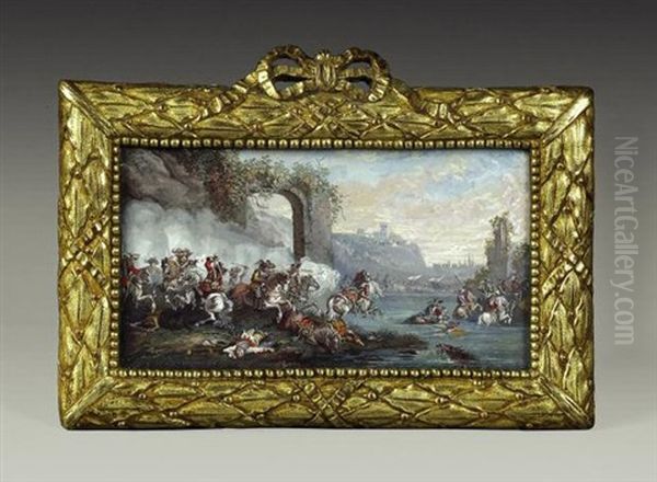 Scene De Bataille Equestre Oil Painting by Louis Nicolas van Blarenberghe