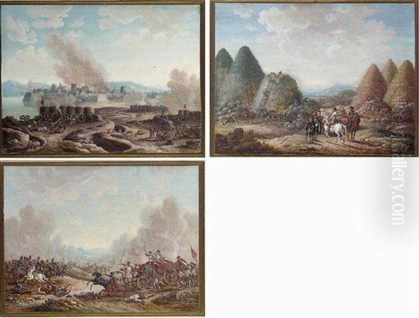 A Fortified Town Under Attack by Louis Nicolas van Blarenberghe