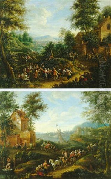 La Kermesse Oil Painting by Louis Nicolas van Blarenberghe