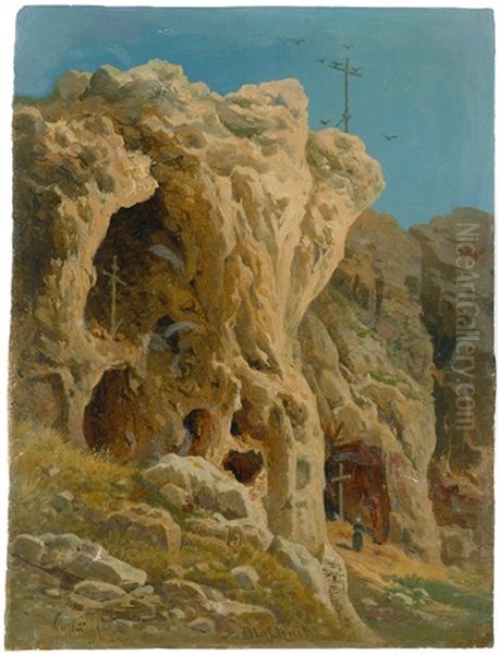 Felsgrotten Auf Capri Oil Painting by Arthur Blaschnik