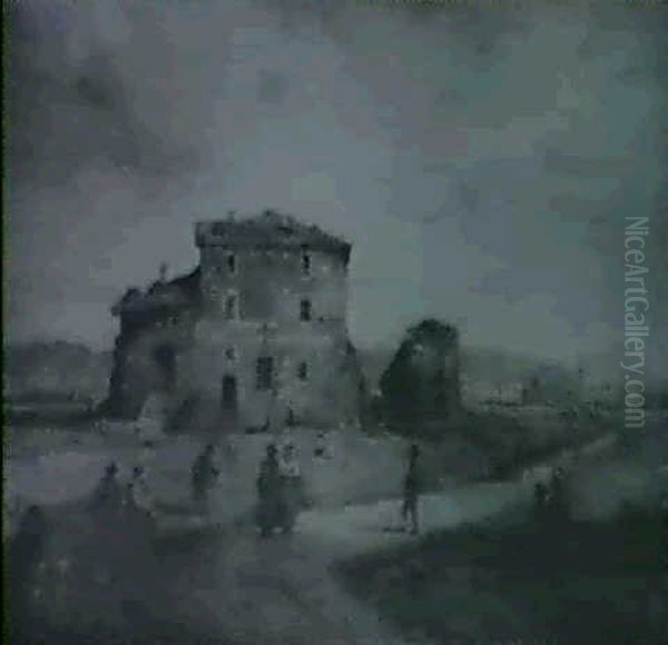 Ansicht Der Porta Maggiore In Rom Oil Painting by Arthur Blaschnik