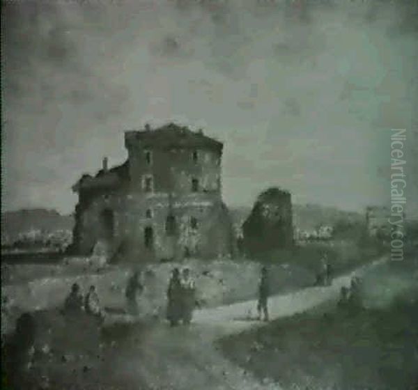 An Der Stadtmauer Bei Porta Maggiore Oil Painting by Arthur Blaschnik