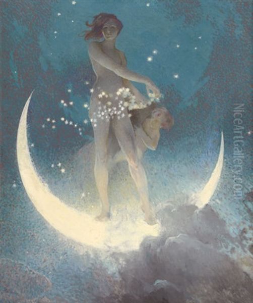 Spring Scattering Stars Oil Painting by Edwin Howland Blashfield