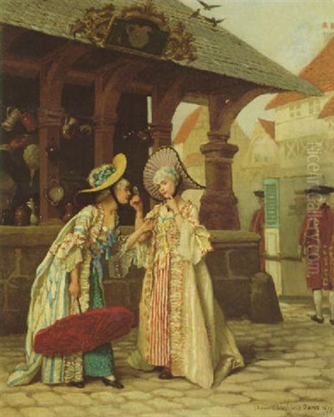 The Days' Gossip Oil Painting by Edwin Howland Blashfield