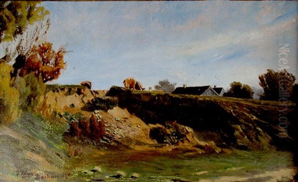 Landschaft Bei Dachau Oil Painting by Tina Blau-Lang