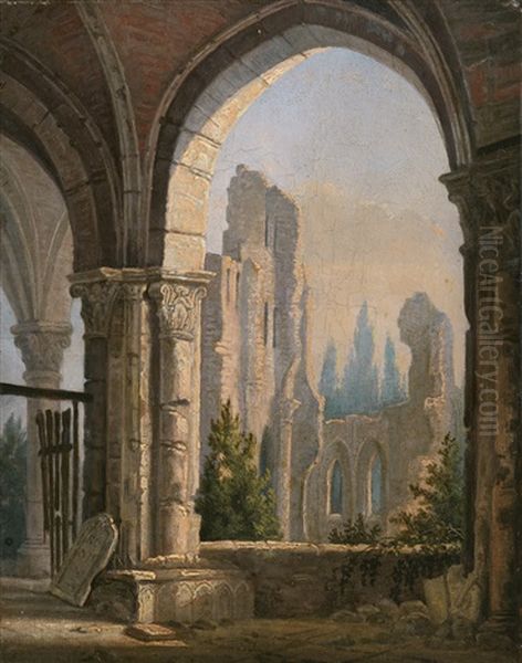 Gotische Kirchenruine Im Morgenlicht Oil Painting by Carl Blechen