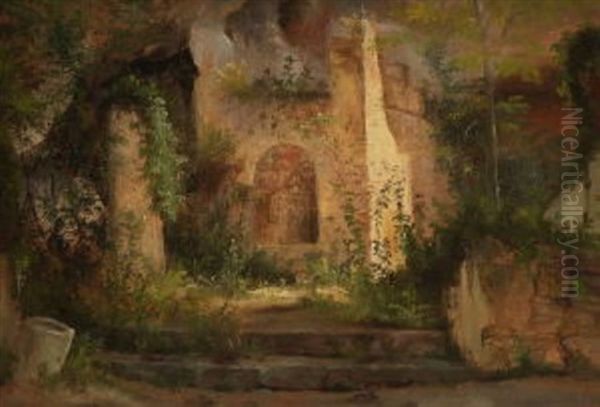 Ruine Im Wald Oil Painting by Carl Blechen