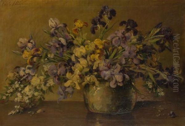 Floral Still Life by Carle John Blenner